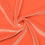 Orange Stretch Velvet Fabric