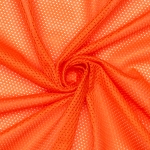 Orange Micro Mesh Jersey Fabric