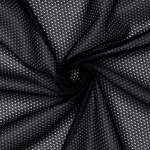 Black Micro Mesh Jersey Fabric